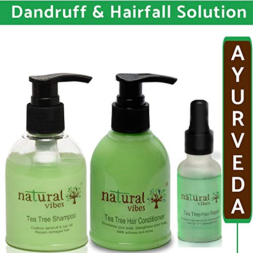 Buy Natural Vibes Ayurvedic Tea Tree Hair Care Regime With Hair