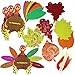 JOYIN 40 Pieces of Assorted Thanksgiving Turkey Scratch Off Card Color Magic Scratch Off Paper DIY Arts and Crafts Magic Color Maple Leaves Scratching Card with Wooden Stylus