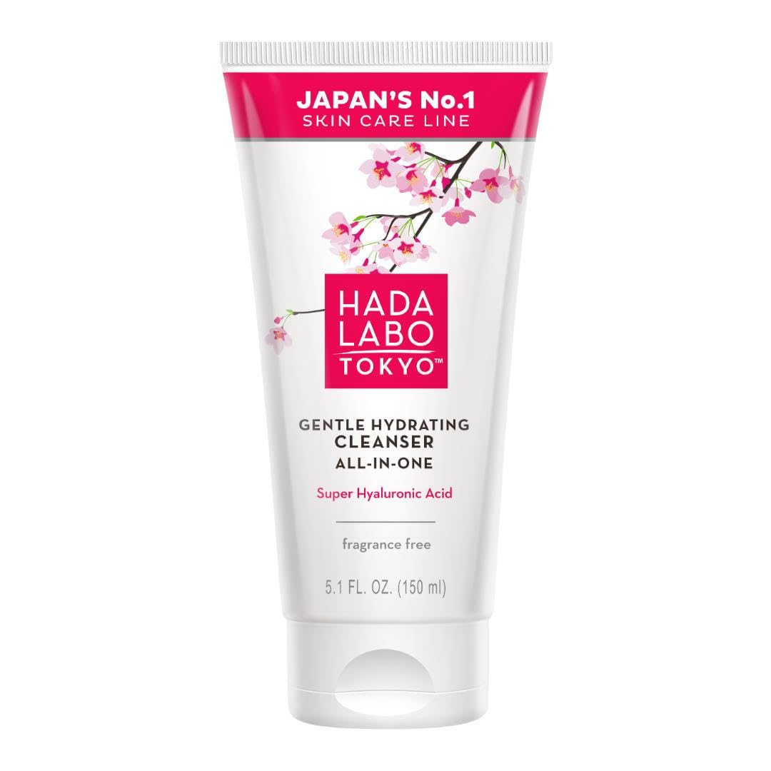Hada Labo Tokyo - Super Hyaluronic Acid Gentle Hydrating Cleanser All-In-One, for All Skin Types, for Age 18-39, 150 ml (Pack of 1)