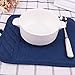 Anyi Blue Pot Holders with Pocket - Heat Resistant Cotton Hot Pads for Counter and Table