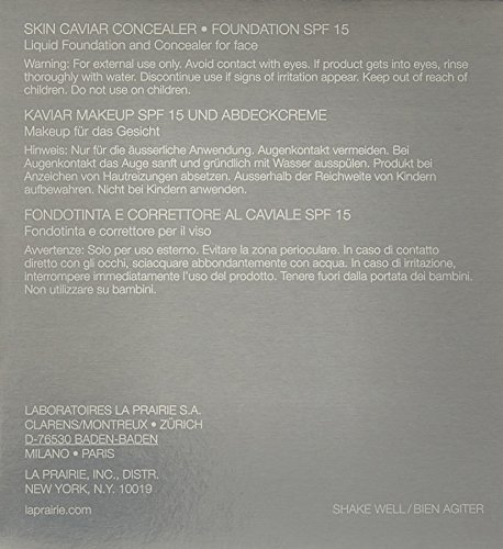 La Prairie Skin Caviar Concealer Foundation SPF 15, Creme Peche, 1 Ounce