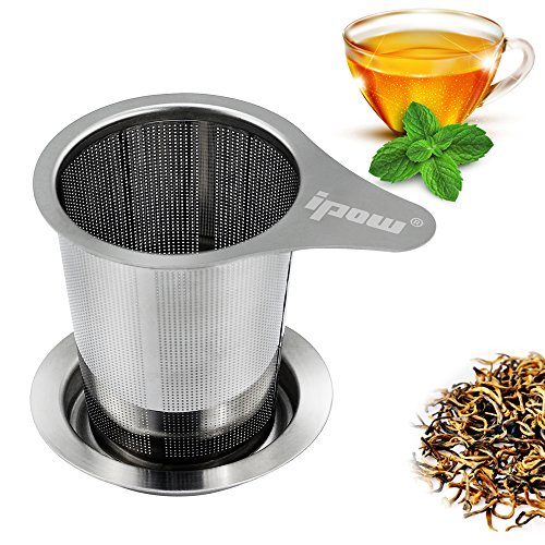 Ipow Stainless Steel Extra Fine Mesh Tea Infuser Steeper Strainer with