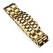 Soleasy@ 8-LED Blue Light Digit Stainless Steel Bracelet Wrist Watch Gold WTH0353