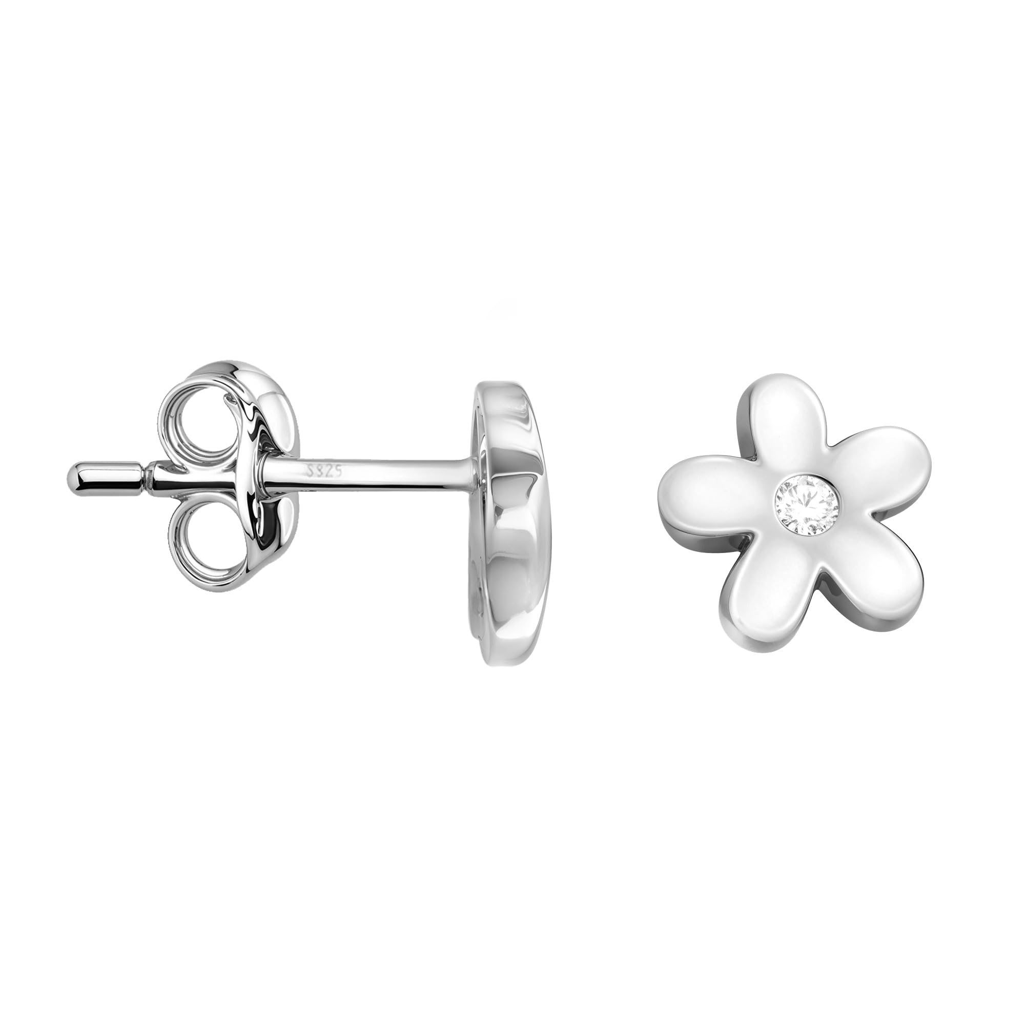 SOFIA MILANI - Women's Earrings 925 Silver - Flower Stud Earrings - 20278