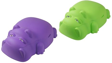 Hippo Sandkasten Planschbecken mit Deckel Sandkiste Kinderpool Buddelkasten , Farbe:lila