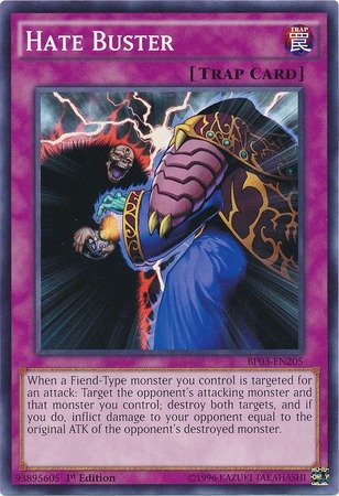 Yu-Gi-Oh! - Hate Buster (BP03-EN205) - Battle Pack 3: Monster League - 1st Edition - Common