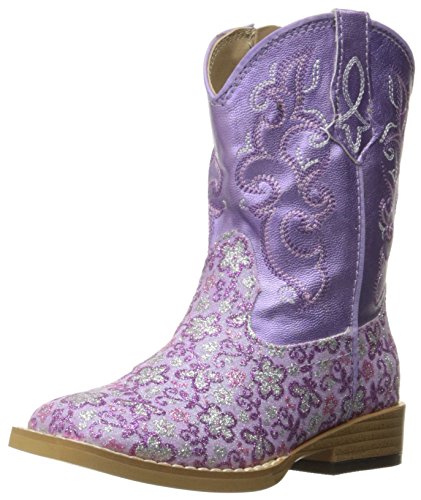 Roper Girls' Lavender Western Boot, Purple, 6 M US Toddler