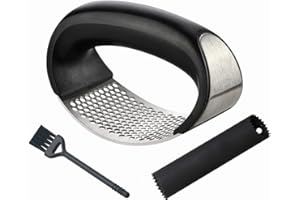 Garlic Press Rocker Stainless Steel, Garlic Mincer Garlic Chopper Garlic Presser Clove Crusher Masher Mincing kitchen Poundin