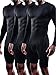 NELEUS Men's 3 Pack Athletic Compression Sport Running T Shirt Long Sleeve Base Layer,Black,US M,EU L