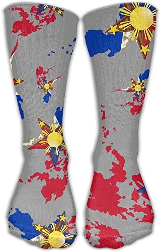 Philippines Pride Star Flag Unisex Pattern Mid Calf Crew Socks Dress Stockings