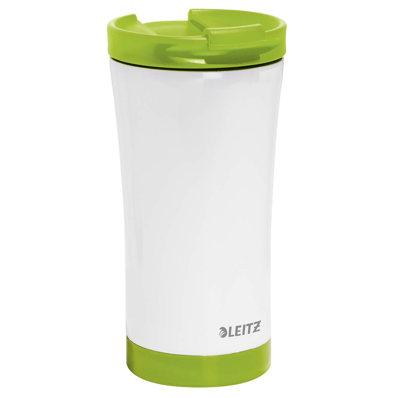 Leitz WOW Travel Mug, Stainless Steel, Thermal Insulation for Hot and Cold Beverages, Reusable - Green