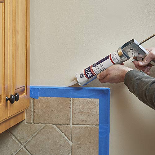 GE Ultra Seal Siliconized Acrylic Latex Caulk, White, 10.1oz