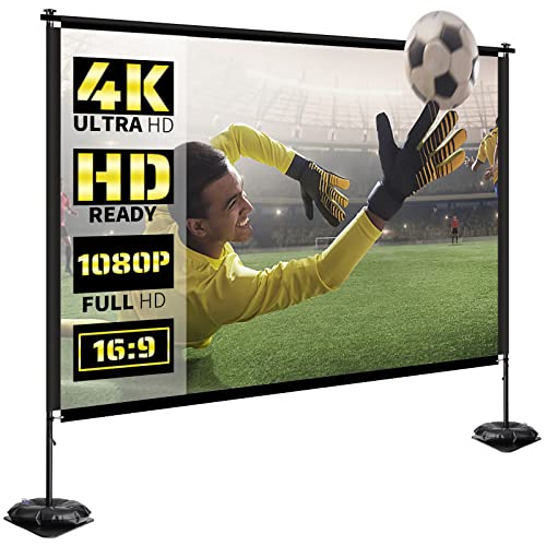 Projection Screen 120 inch PHOPIK Outdoor Projector Screen and Stand