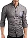 Grin&Bear Slim Fit men's chambray contrast pocket, grey, M, SH00560