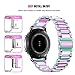 Oitom Stainless Steel Bands for Galaxy Watch 46mm Galaxy S3 Classic/Frontier,22mm Premium Metal Replacement Band (Rainbow)