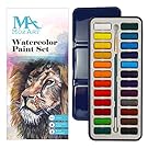 Watercolor Paint Set - 24 vibrant colors - Lightweight and portable - Perfect for budding hobbyists and artists - Paintbrush included - MozArt Supplies