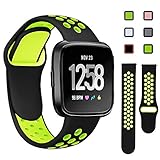 Lintelek Silicone Replacement Bands Compatible with Fitbit Versa, Eco-Friendly Wristband,Breathable Washable Soft Stylish Strap, Quick Drying for 5.5-8.5 Inches Wrist, Kids Woman Man