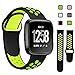 Lintelek Silicone Replacement Bands Compatible with Fitbit Versa, Eco-Friendly Wristband,Breathable Washable Soft Stylish Strap, Quick Drying for 5.5-8.5 Inches Wrist, Kids Woman Man