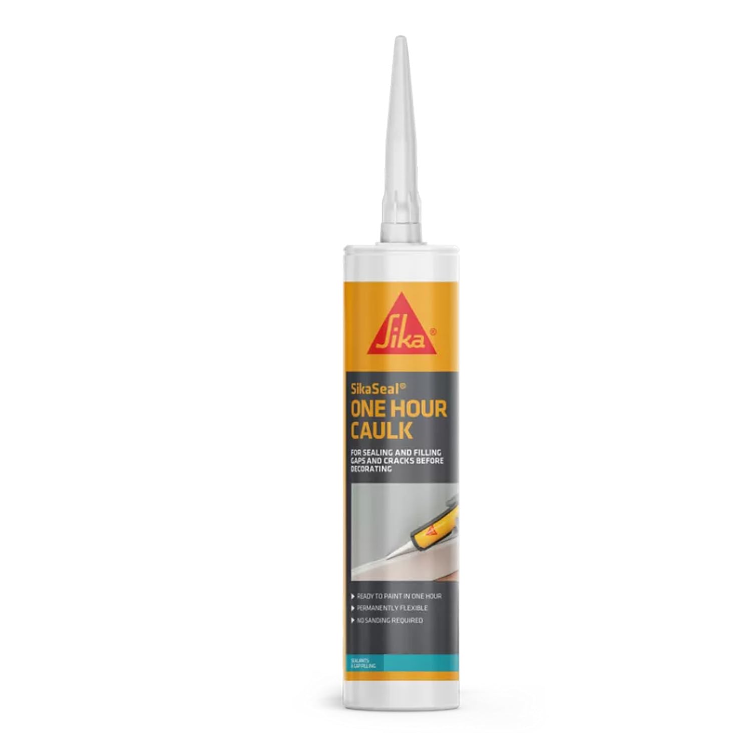 Everbuild Everflex 125 One Hour Caulk | Permanently Flexible for Sealing and Filling Gaps and Cracks Before Decorating - Magolia - 300 ml