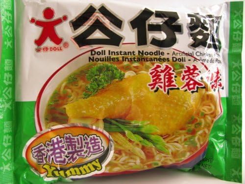 Doll Instant Noodle, Artificial Chicken, 3.63 oz (30 packs) by Winner Food Products