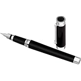 Montegrappa Parola Black Resin with Chrome Trim Fine Point Fountain Pen - ISWOT2AB