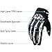 Easetech Cycling Gloves for Men Women, Bike Gloves Touchscreen, Motorcycles Riding, MTB, Road Bike Skeleton Bones Gloves