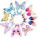 Gejoy 16 Pieces Glitter Butterfly Hair Clips for Girls Butterfly Glitter Barrette for Women Teens Hair Accessories