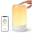 meross Smart Table Lamp for Bedroom, Smart Lamp Works with Homekit and Alexa, WiFi LED Nightstand Lamp with Tunable White & Dimmable RGBW, Schedule and Timer, Voice App Touch Control
