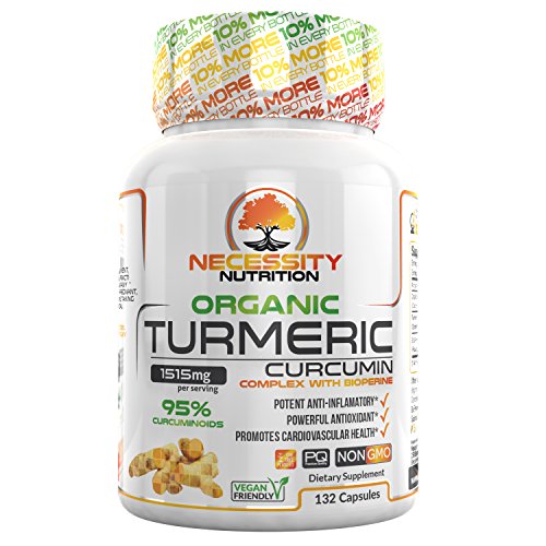 Turmeric Capsules 1500mg Curcumin Bioperine Black Pepper Extract Standardized 95% Curcuminoids Joint Support Relief Potent Anti Inflammatory Non GMO Supplement Gluten Free Organic Premium Absorption