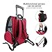 HARBO Pet Travel Carrier Rolling Backpack for Dogs Cats Small Animals Airline Travel Tote (Red)