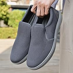 konhill Men's Slip on Sneaker - Knit Walking