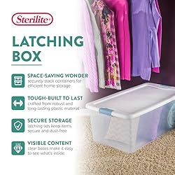 Sterilite 106 Qt Latching Storage Box, Stackable