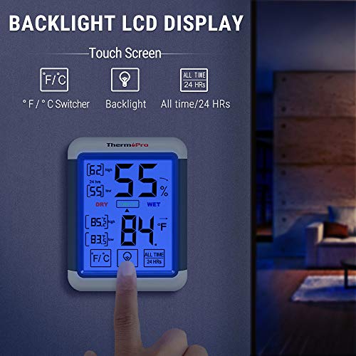 2 ThermoPro+TP55+Indoor+Thermometer+Touchscreen