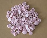 100 Glossy Pastel Pink (B18) Round KAM Plastic Resin Snaps Craft Baby Bib Cloth Diaper