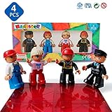 Magblock Magnetic Figures 4 Pieces Set Compatible with Magnetic Tiles-Magnetic Blocks-Magnet Toys for Kids Toddlers Gift Toys