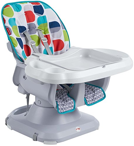 Fisher-Price SpaceSaver High Chair, Blue/Green | Pricepulse
