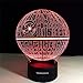 Terrosol 3D Illusion Platform Star Wars Night Lighting, Touch Botton 7 Color Change Decor LED Lamp +Gift Keychain Eiffel Tower Included
