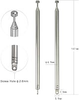 Bingfu DAB FM Portable Radio Antenna 7 Sec Telescopic 145mm 740mm Kit view 2