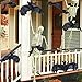 ATDAWN Halloween Hanging Bats, Nylon Hanging Bats, Realistic Looking Spooky Bats, Flying Bats Halloween Decoration, 3 Pack