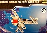 Mini Red & Silver Airplane ~ Mini Construction ~ Metal Model with Tools & Instruction