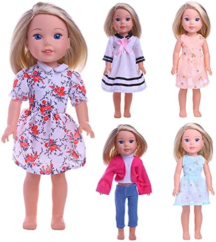 CUTE Clothes for American Girl Dolls:- 5doll clothes for 14.5inch Wellie Wisher Dolls