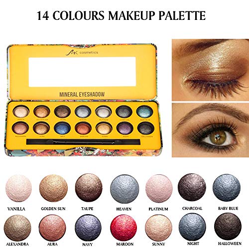 Sdoo 14 Colors Matte Pearl Light Eye Shadow Powder Palette Matte Eyeshadow Cosmetic M (Multicolor) - Thumbnail 5