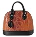 Rimen & Co. PU Leather Solid Snakeskin Shell Shape Top Handle Tote Womens Purse Handbag SW-3609