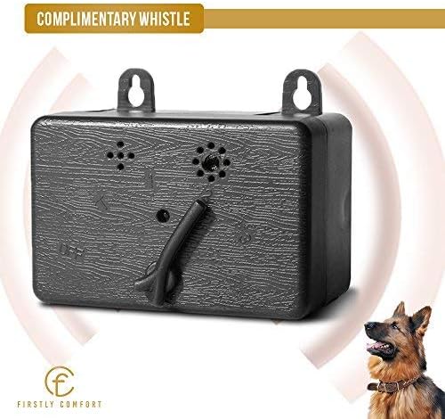 Anti barking device by Firstly Comfort - dog bark - ultrasonic dog bark deterrent - bark box - outdoor/indoor - small - silencer - no collar - wireless - automatic -humane- whistle