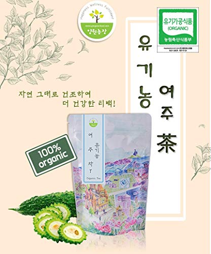 Organic Bitter Melon Tea, Bitter Gourd, ìœ ê¸°ë† ì—¬ì£¼ì°¨ 1.2g 30 Tea bags, Korean 100%