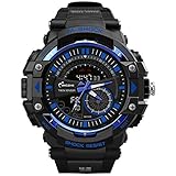 Ennglun Mens Cool Watches, Men’s Waterproof Double Core LED Luminescent Multi-Function Sport Watch for Boy