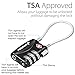 Fosmon TSA Approved Cable Locks for Luggage, Suitcase, Gun Case Locks with Push Release Button, 3 Digit Long Shackle Combination Wire Locks for Backpack Zipper Anti Theft, Gym Locker -3 Pack, Black