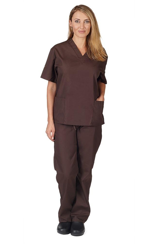 Natural Uniforms Unisex Scrub Set Medical Scrub Top and