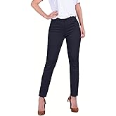 2Luver Women's Super Stretch Flexible Fit 5 Pocket Mid Rise Bermuda Pants