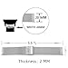 Top Plaza 20mm Stainless Steel Bracelet Wrist Watch Band Replacement Mesh Metal Strap Interlock Safety Clasp(Silver)